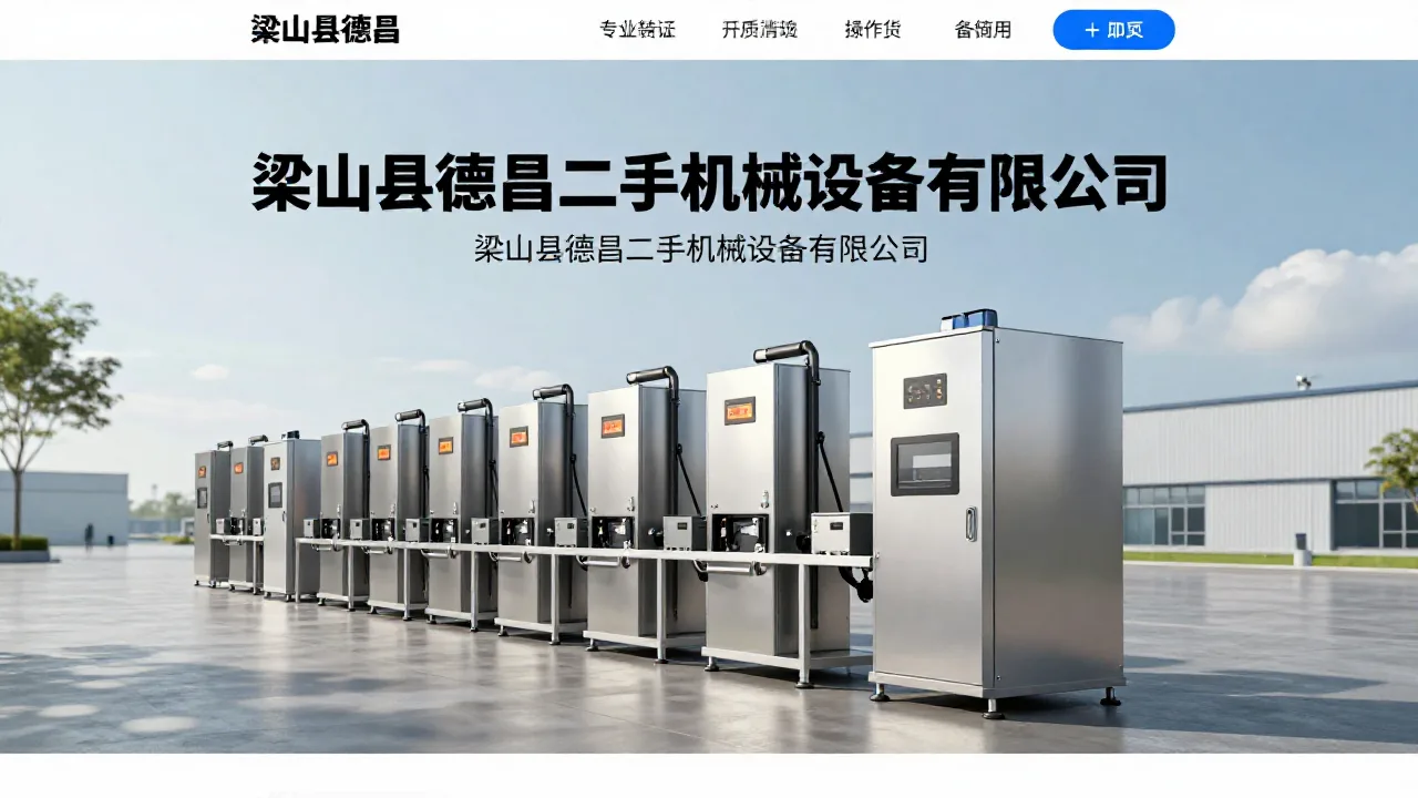 梁山县德昌二手机械设备有限公司 首页主视觉